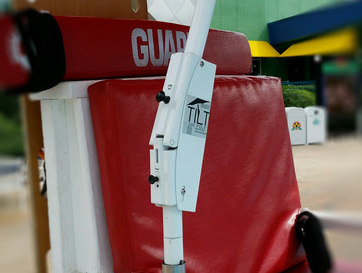 Umbrella tilting mechanism for lifeguards